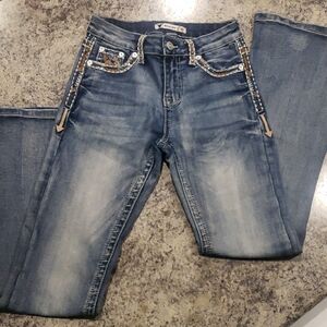 Juniors Size 12 Blue Jeans with Embellished Details